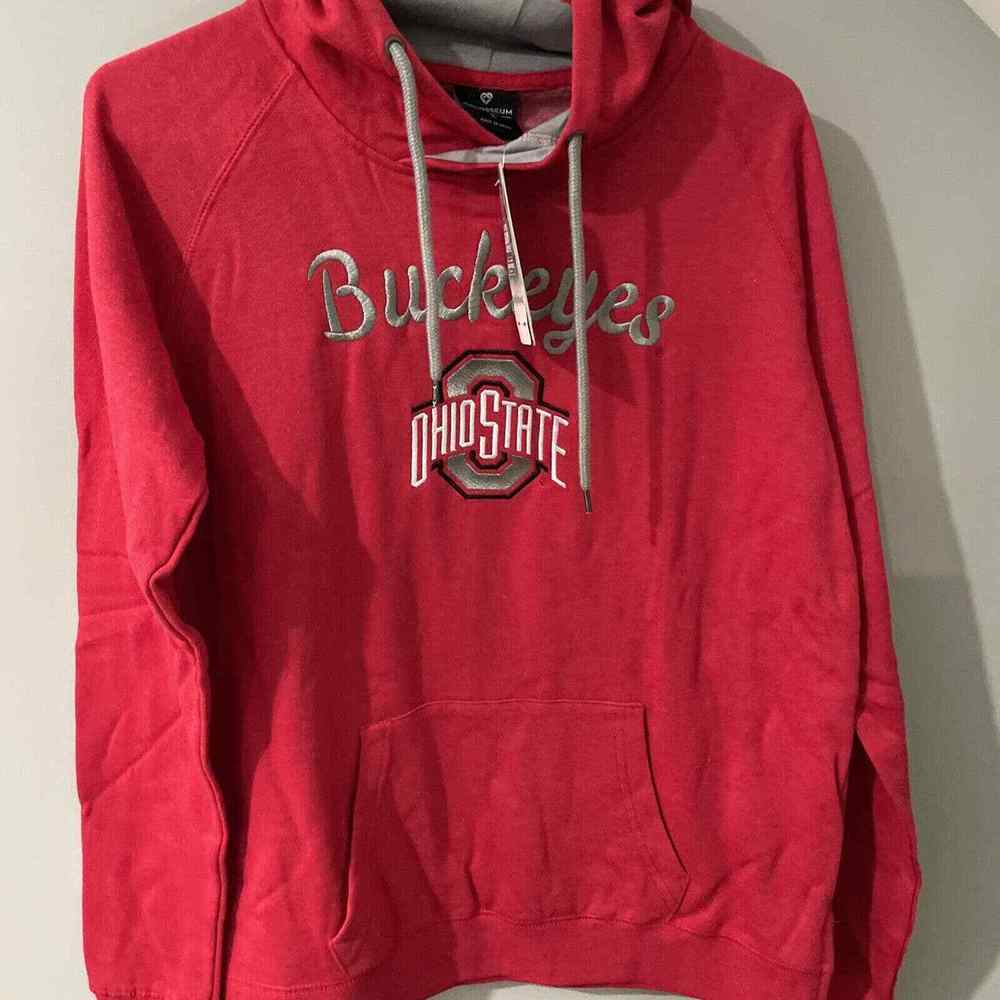 Women’s Ohio State Buckeyes Colosseum Pullover Hoodie Red Size Large New